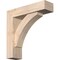 Ekena Millwork Thorton Block Smooth Bracket w/ Offset Brace, Douglas Fir, 5 1/2"W x 20"D x 20"H BKT0604X20X20THR05SDF - alternate 1